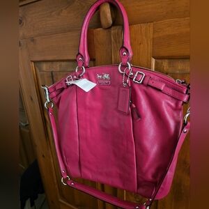Coach Fuchsia Leather Tote
